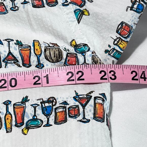 Tommy Bahama Button Shirt L Cocktail Print Short Sleeve Casual Beachwear Summer - Picture 5 of 13